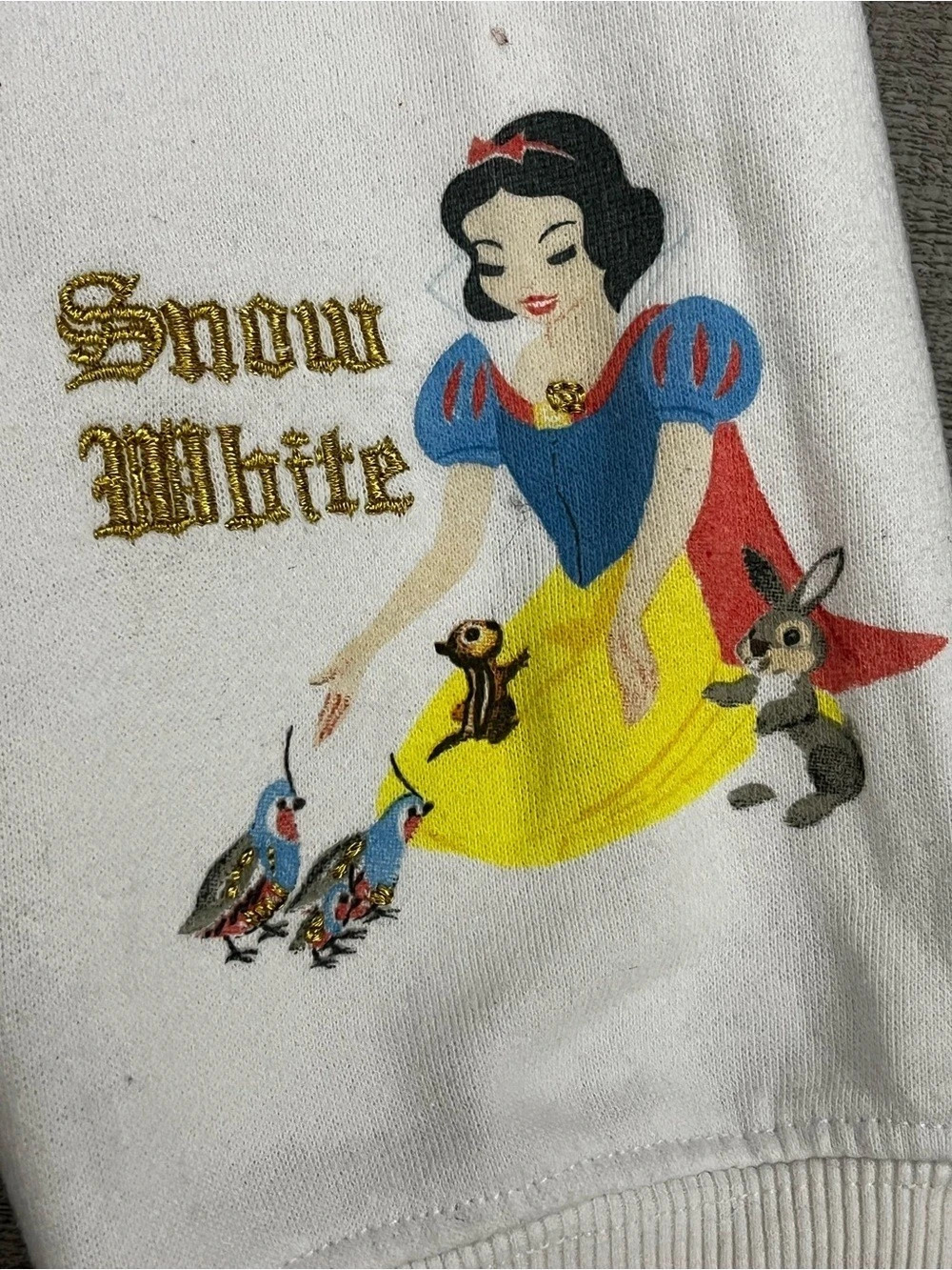 Disney Princess Snow White White Pullover Fleece Hoodie Pockets Women’s L - Picture 4 of 6